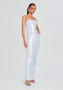 Beth Sequin Dress(Dove,XXS)