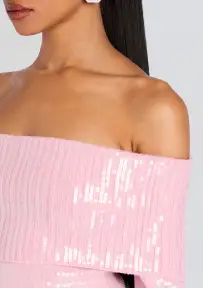 Jourdana Sequin Knit Top(Earl Rose,XXS)