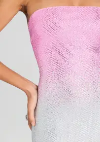 Laina Embellished Knit Dress(Pink Silver Ombre,XXS)