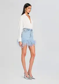 Elvie Denim Skirt(Indigo Feather,23)