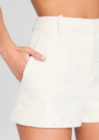 Torrence Tweed Short(White/Silver,XXS)