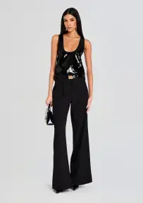 Mandy Sequin Top(Black,XXS)