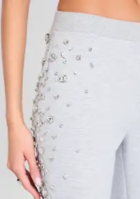 Carsyn Embellished Sweatpant(Heathered Grey,XXS)