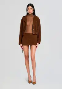 Valerie Suede Skirt(Toffee,XXS)