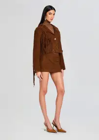 Valerie Suede Skirt(Toffee,XXS)