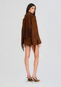 Vonda Suede Jacket(Toffee,XXS)