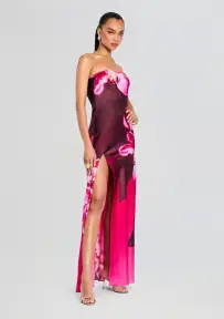 Aiyanna Silk Dress(Orchid Ombre,XXS)
