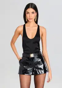 Audre Leather Belt(Black,XS)