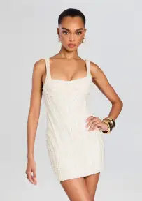 Elaina Pearl Dress(White,XXS)