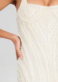 Elaina Pearl Dress(White,XXS)