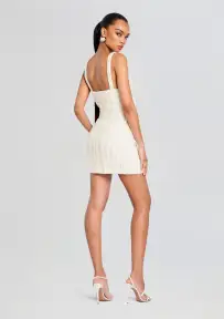 Elaina Pearl Dress(White,XXS)