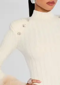 Jane Knit Dress(Winter White/Cream,XXS)