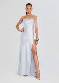 Emery Embellished Silk Dress(Dove,XXS)