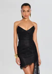 Harvelle Lace Dress(Black,XXS)