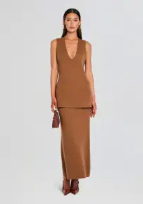 Honey Knit Tunic(Camel,XXS)