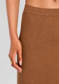Hazel Knit Maxi Skirt(Camel,XXS)