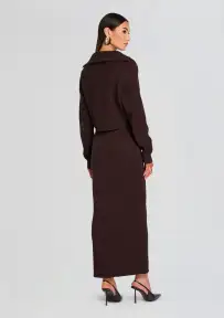 Java Knit Skirt(Ash Brown,XXS)