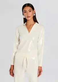 Shaelynn Sequin Knit Shirt