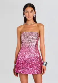 Tancy Sequin Dress(Peony,XXS)