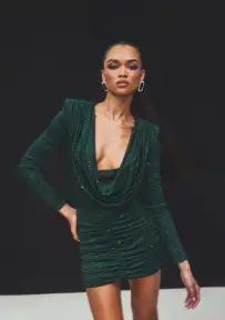 Alpine Embellished Dress(Pine,XXS)