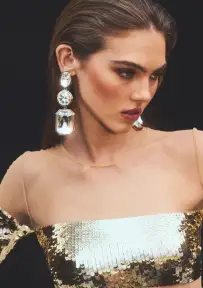 Camille Gemstone Drop Earrings - Gold