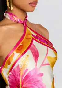 Adelaide Silk Dress(Bianco Primavera,XXS)