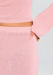 Kora Knit Maxi Skirt(Coral Blush,XXS)