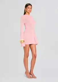 Bec Knit Mini Dress(Coral Blush,XXS)