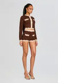 Kait Knit Shorts(Mtlc Chestnut/Bone,XXS)