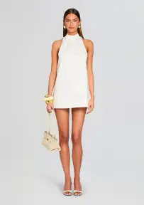Georgie Poplin Dress(White,XXS)