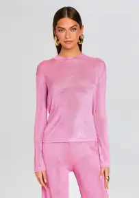 Hana Metallic Knit Top