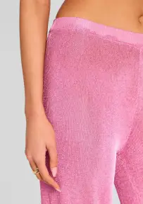 Sheldon Metallic Knit Pant(Bubblegum Pink,XXS)