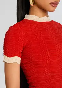 Iyla Knit Top(Metallic Geranium,XXS)