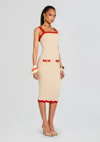 Kins Knit Dress(Mtlc Bone/Geranium,XXS)