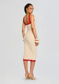 Kins Knit Dress(Mtlc Bone/Geranium,XXS)