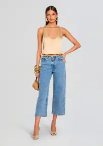 Kirt Wide Leg Cropped Jeans(Lakeside,23)