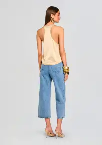Kirt Wide Leg Cropped Jeans(Lakeside,23)