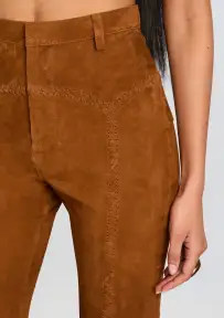 Manuela Suede Pant(Cognac,XXS)
