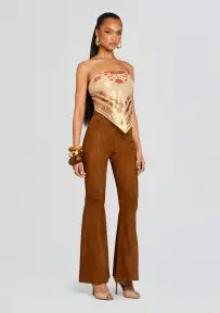 Manuela Suede Pant(Cognac,XXS)