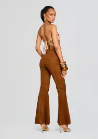 Manuela Suede Pant(Cognac,XXS)