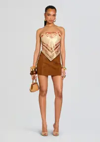 Noelle Silk Top(Terracotta Bandana,XS/S)