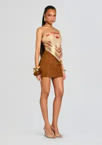 Noelle Silk Top(Terracotta Bandana,XS/S)