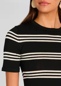 Ry Knit Top(Black/Eggshell,XXS)