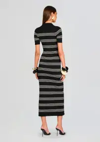 Sam Knit Maxi Dress(Black/Eggshell,XXS)