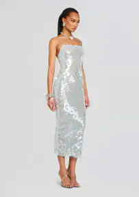 Alana Sequin Dress(Ice Blue,XXS)