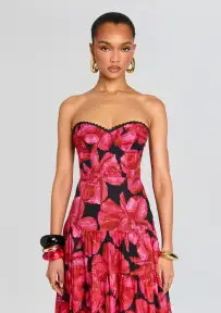 Ambar Long Dress(Black Blossom,XS)