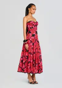 Ambar Long Dress(Black Blossom,XS)