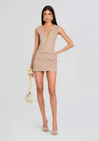 Nelly Mini Skirt(Oak/Eggshell,XXS)