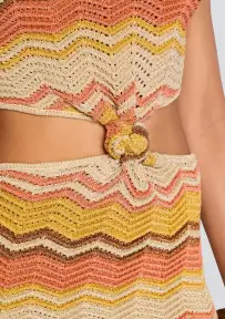 Dania Crochet Dress(Metallic Multi,XXS)