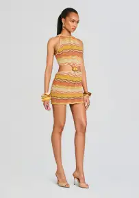 Dania Crochet Dress(Metallic Multi,XXS)